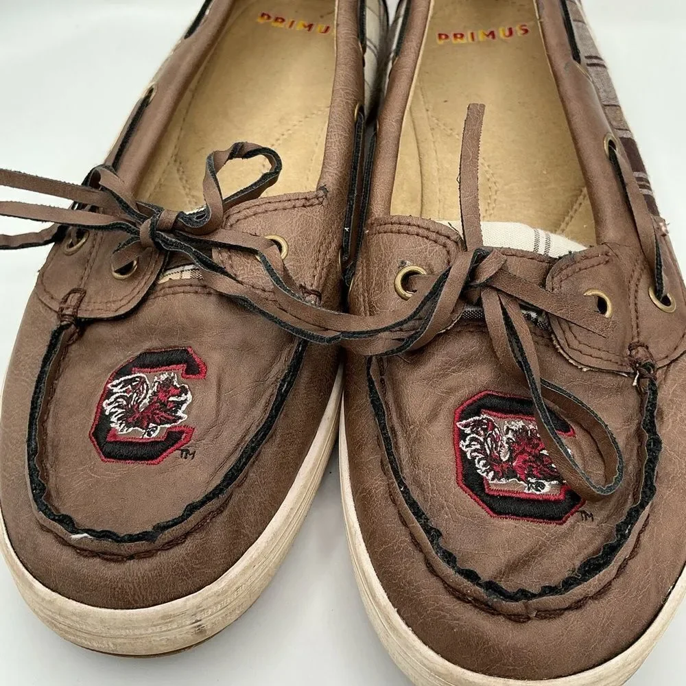Ladies Primus USC Gamecocks brown loafers size 9